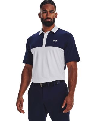 Under Armour 1377375 Performance 3.0 Colorblock Po in White/ midnight navy/ white