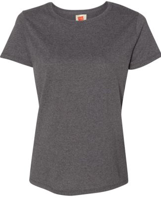 5680 Hanes® Ladies' Heavyweight T-Shirt Charcoal Heather