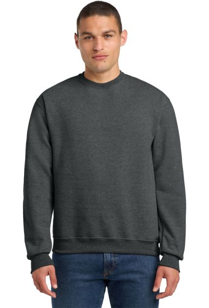 4662 Jerzees Adult Super Sweats® Crewneck Sweatsh in Black heather