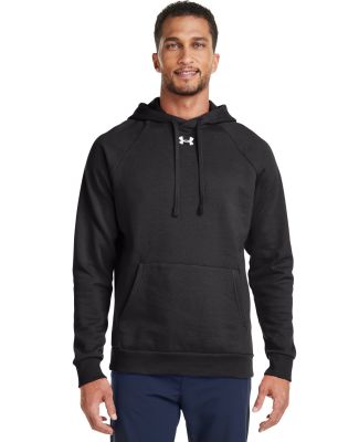 Under Armour 1379757 Rival Fleece Hooded Sweatshir in Black/ white_001