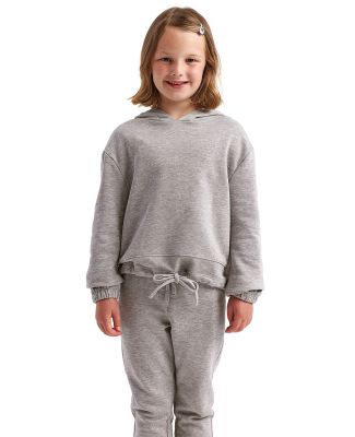 TriDri TD85B Youth Maria Hooded Sweatshirt in Heather grey