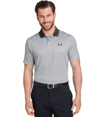 Under Armour 1377377 3.0 Printed Performance Polo in Wht/ hlo gry_102