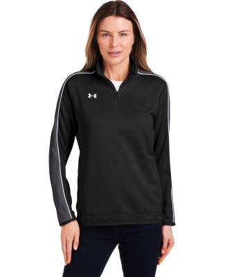 Under Armour 1383274 Women's Command Quarter-Zip 2 in Black/ white_001