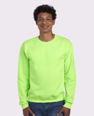 Jerzees 562 Adult NuBlend Crewneck Sweatshirt in Neon green