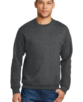 Jerzees 562 Adult NuBlend Crewneck Sweatshirt in Black heather