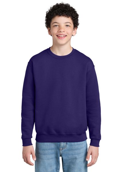 562B Jerzees Youth NuBlend® Crewneck 50/50 Sweats in Deep purple