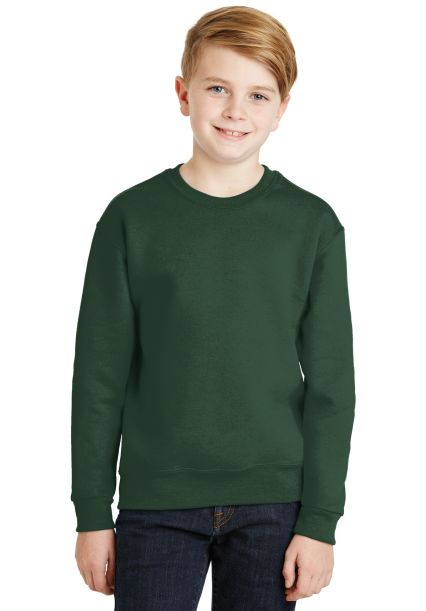 562B Jerzees Youth NuBlend® Crewneck 50/50 Sweats in Forest green