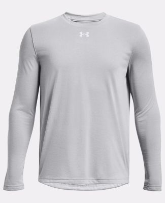 Under Armour 1377488 Youth Tech™ Team Long Sleev in Mod grey light heather/ white
