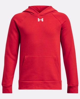 Under Armour 1379792 Youth Rival Fleece Hoodie in Red/ white _600