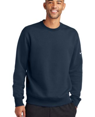 Nike NKFD9863  Club Fleece Sleeve Swoosh Crew in Mdntnavy