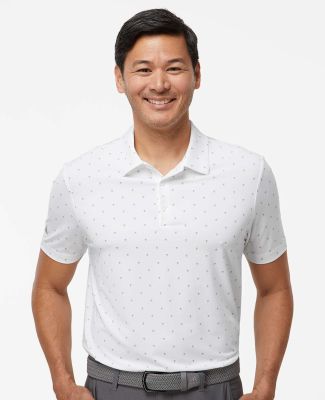 Adidas Golf Clothing A574 Pine Tree Polo in White/ grey three