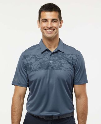 Adidas Golf Clothing A585 Camo Chest Print Polo in Tech ink