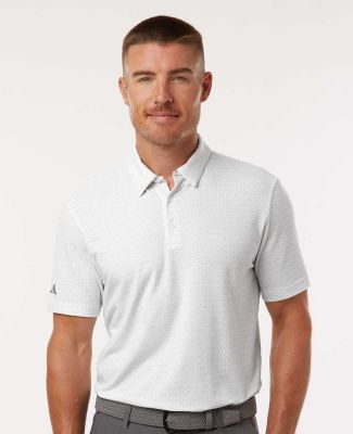 Adidas Golf Clothing A702 Printed Blend Polo in White