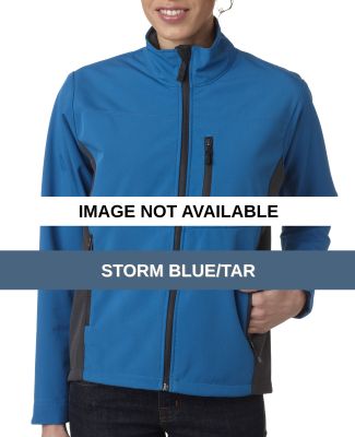 4260 Storm Creek Ladies' StormX Soft Shell Jacket Storm Blue/Tar