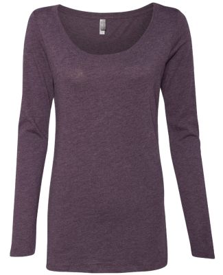 Next Level 6731 Tri-Blend Long Sleeve Scoop Tee in Vintage purple