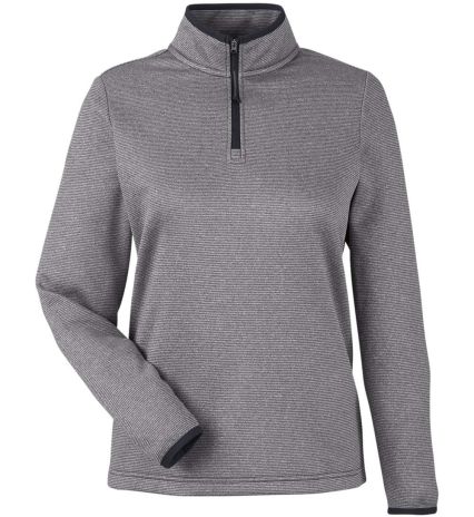 Core 365 CE73W Women's Venture Heathered Stripe Qu in Black/ white