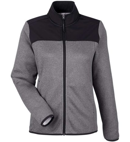 Core 365 CE74W Women's Venture Heathered Stripe Hy in Black/ white