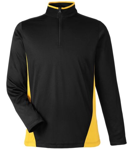 Harriton M786 Men's Flash Snag Protection Plus IL  in Black/ sunray yellow