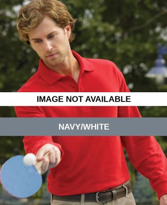 4446 ProLine Long Sleeve Performance Pique Navy/White