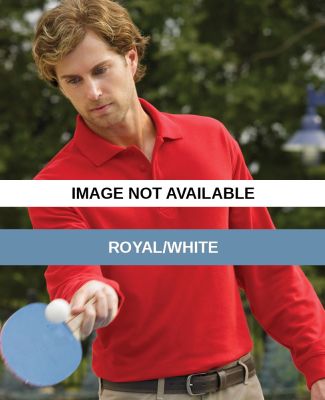 4446 ProLine Long Sleeve Performance Pique Royal/White