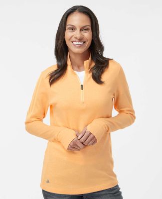 Adidas Golf Clothing A555 Women's 3-Stripes Quarte in Acid orange melange