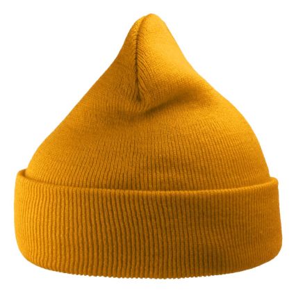 Atlantis Headwear WIND Sustainable 12" Knit Beanie in Mustard yellow