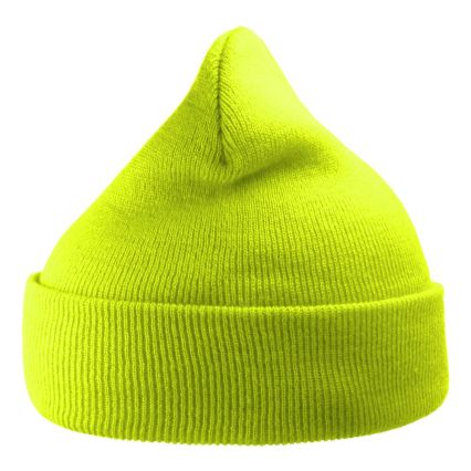 Atlantis Headwear WIND Sustainable 12" Knit Beanie in Yellow fluorescent