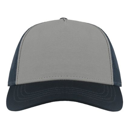 Atlantis Headwear RAPPER Sustainable Canvas Cap in Grey/ navy