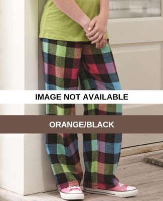 F19Y Boxercraft - Youth Fashion Flannel Pant Orange/Black