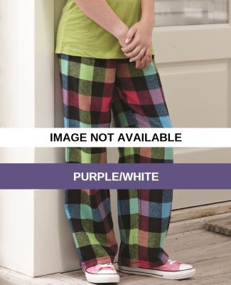 F19Y Boxercraft - Youth Fashion Flannel Pant Purple/White