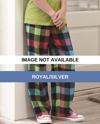 F19Y Boxercraft - Youth Fashion Flannel Pant Royal/Silver