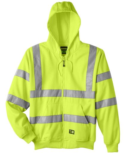 Berne Apparel HVF021 Men's Berne Hi-Vis Class 3 Li in Yellow