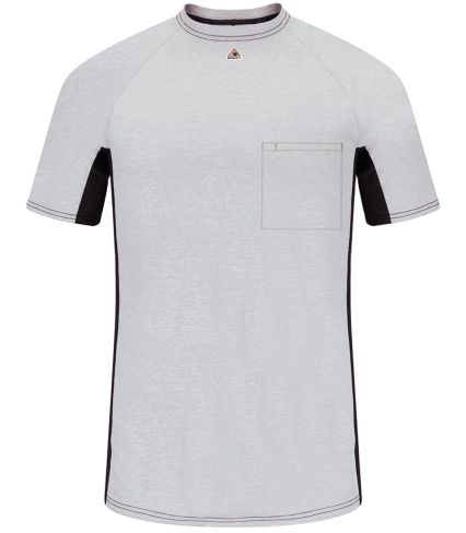 Bulwark MPS4 Men's Short Sleeve FR Two-Tone Base L in Grey
