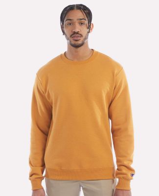 S600 Champion Logo Double Dry Crewneck Pullover sw in Gold glint
