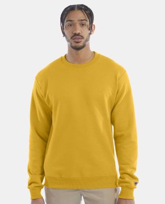 S600 Champion Logo Double Dry Crewneck Pullover sw in Gold