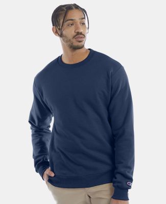 S600 Champion Logo Double Dry Crewneck Pullover sw in Late night blue