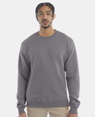 S600 Champion Logo Double Dry Crewneck Pullover sw in Stone grey