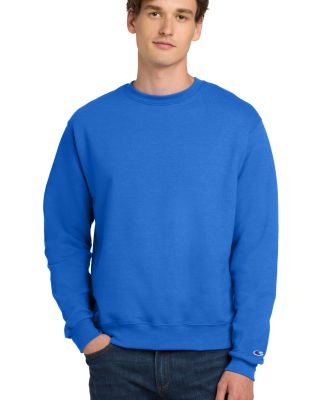 S600 Champion Logo Double Dry Crewneck Pullover sw in Royal blue