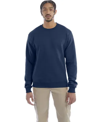 S600 Champion Logo Double Dry Crewneck Pullover sw Late Night Blue