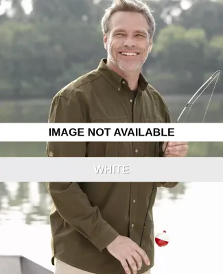 4301 DRI DUCK - Outfitter Long Sleeve Fishing Shir White