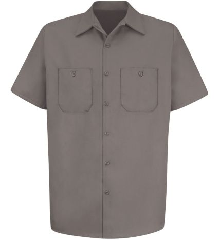 Red Kap SC40 Men's Cotton Short Sleeve Uniform Shi in Graphite