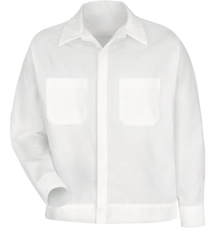 Red Kap SP35 Men's Button-Front Shirt Jacket in White