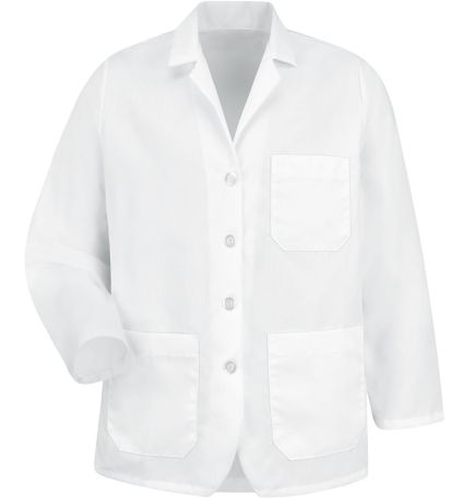 Red Kap KP11 Unisex Lapel Counter Coat in White