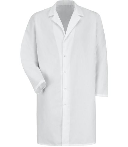 Red Kap KP38 Unisex Lab Coat with Gripper in White