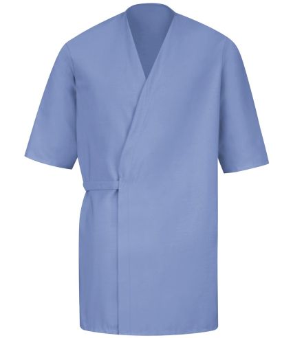 Red Kap WP18 Men's Collarless Poplin Butcher Wrap in Light blue