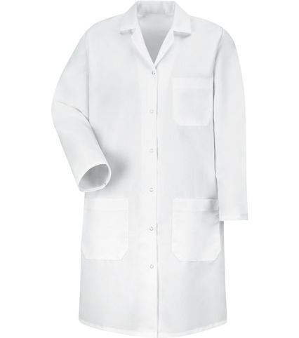 Red Kap KP15 Women's Gripper Front Lab Coat in White