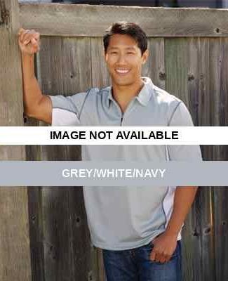 M1003 Alo™ Zip Placket Polo grey/white/navy