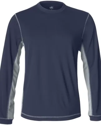 M3002 All Sport Long Sleeve Stitch T-shirt Sport Dark Navy/ Grey