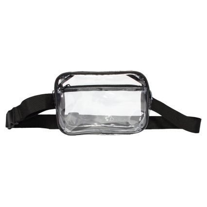 Liberty Bags 5778 Clear Stadium 2-Pocket Fanny Pac in Black