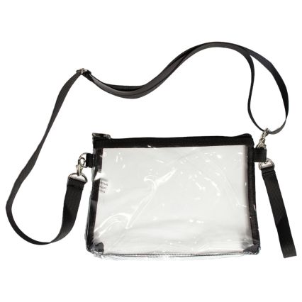 Liberty Bags 5785 Classic Clear Stadium Purse/Hand in Black